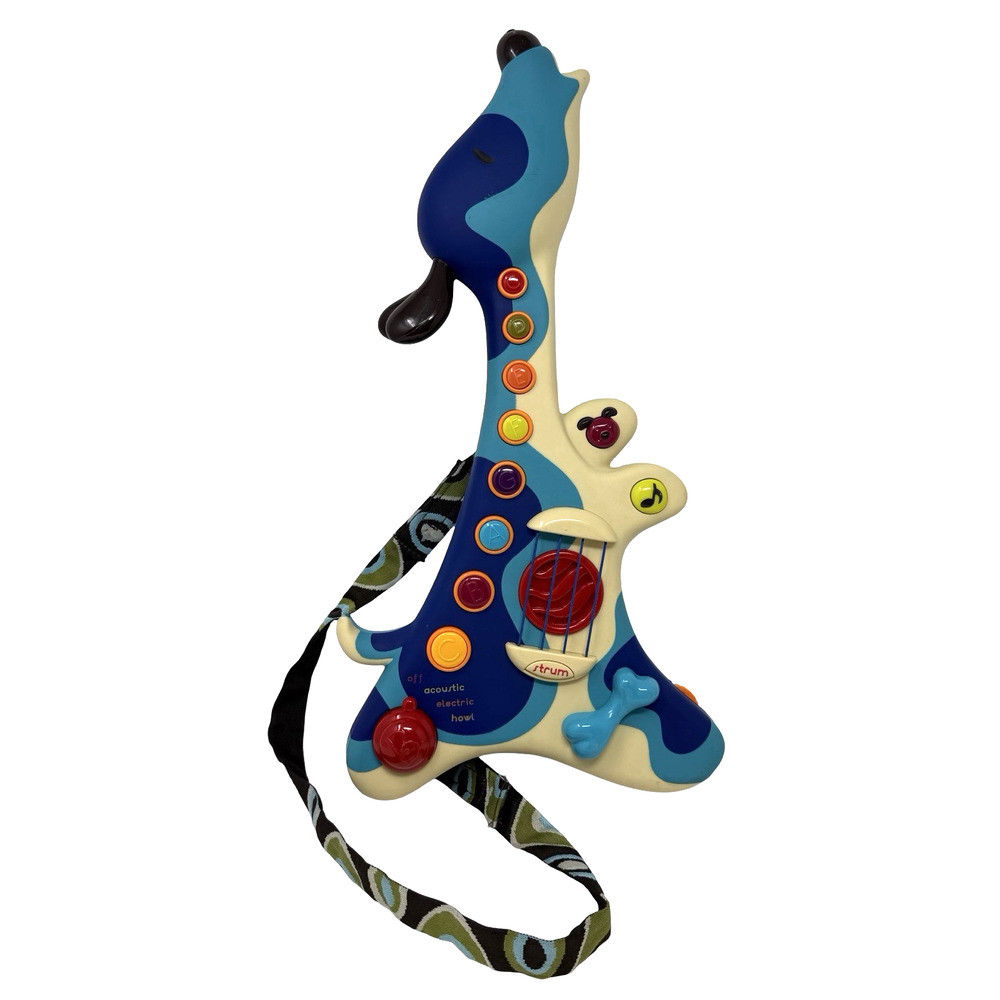 B Toys Interactive Dog Guitar Woofer Working Condition Toy Guitar Used Tested